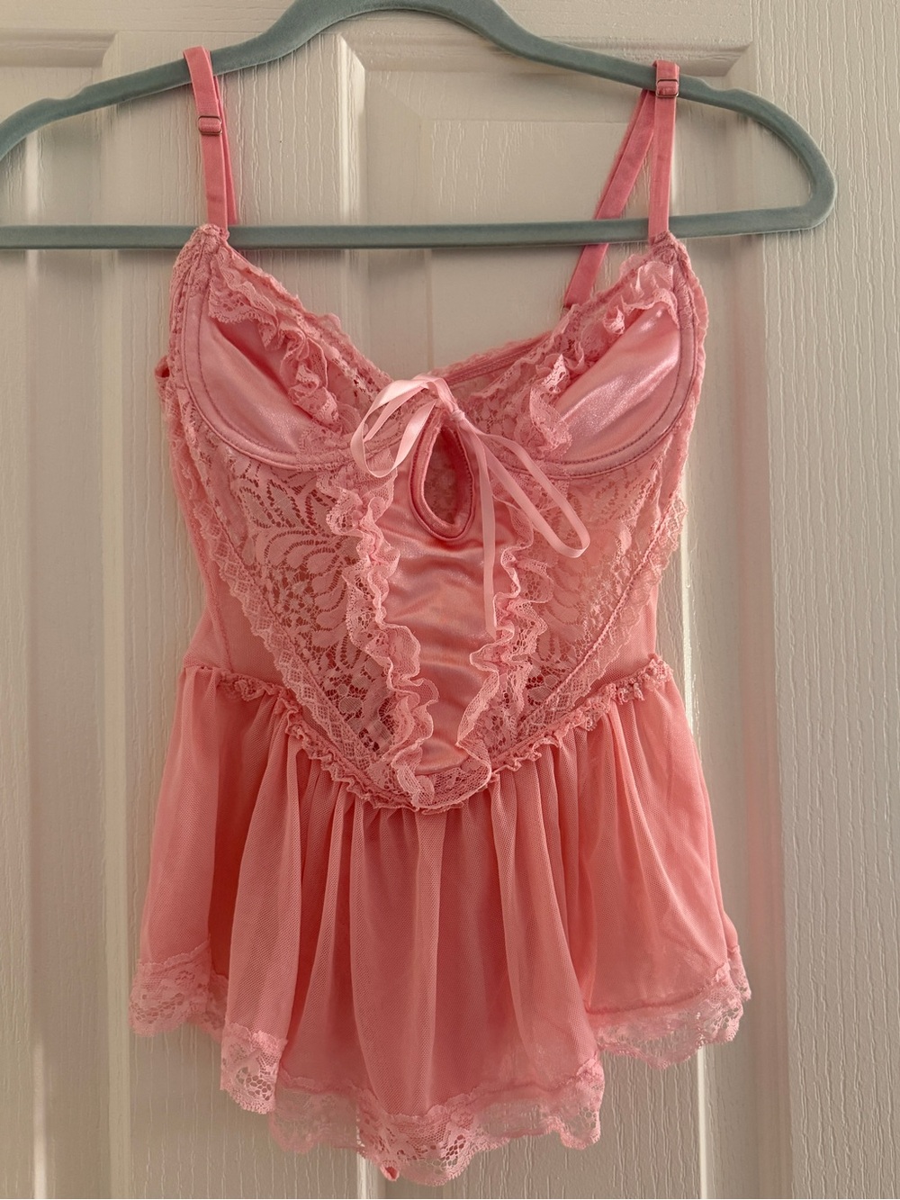 dolls kill blush spoiled but not rotten teddy lace💝